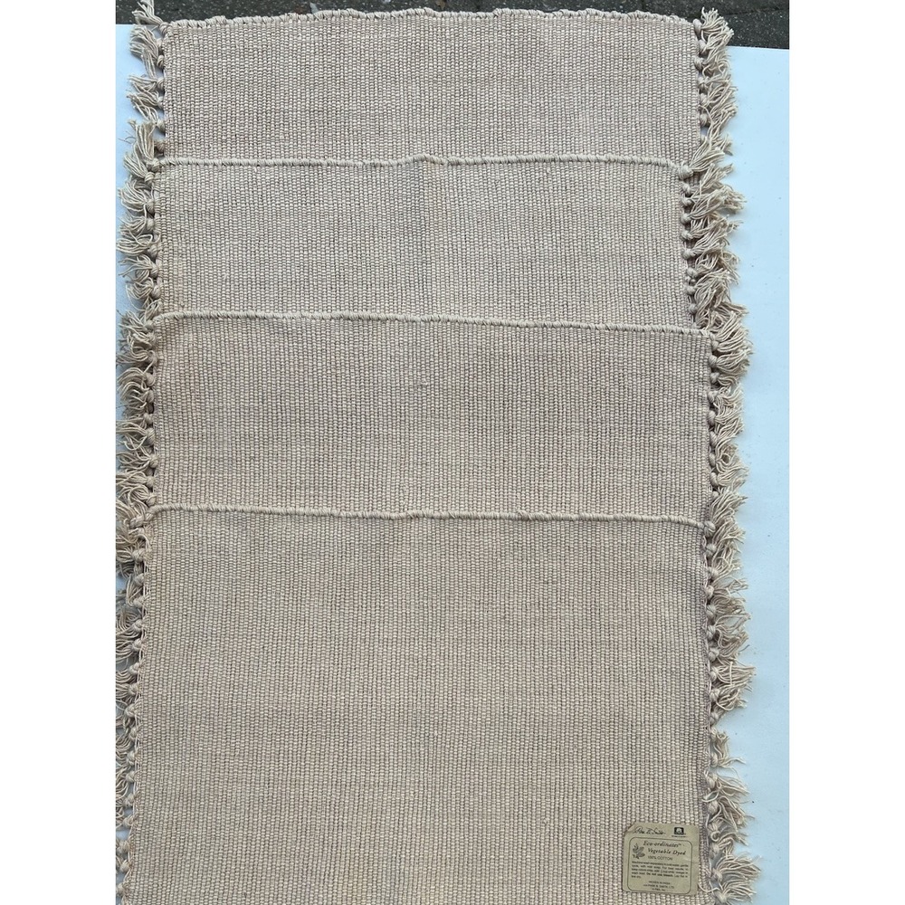 4 New Woven Rag Rug Placemats - Park B Smith - Eco Solid -‎ Terra Cotta